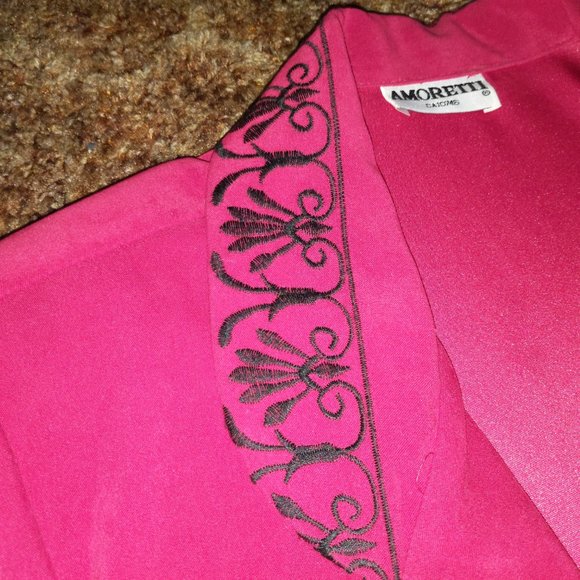 Amoretti Red Blaxer with black emroidery detail, double breasted buttons - Picture 4 of 8